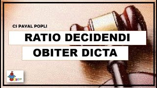 What is Ratio Decidendi  What is Obiter Dicta  Difference between Ratio Decidendi amp Obiter Dicta [upl. by Sorvats]