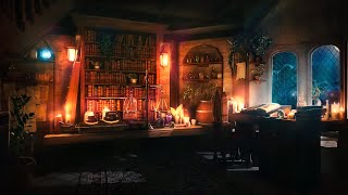 Apothecary Ambience  Potion Sounds and Soothing Rain Indoors [upl. by Leehar]