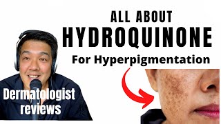 HYDROQUINONE  For Pigmentation Dermatologist Reviews [upl. by Gisser]