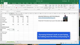 Absolute Reference in Excel by Chris Menard [upl. by Missak408]