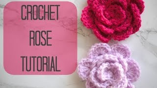 CROCHET How to crochet a roseflower  Bella Coco [upl. by Ymmaj]