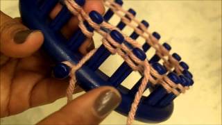 HOW TO LOOM KNIT Step by Step Loom Knitting for Beginners  Loomahat [upl. by Hadlee720]