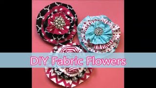 How to Make Fabric Flowers  No Sew Fabric Flower Tutorial [upl. by Eimot654]