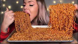 ASMR 10X NUCLEAR FIRE NOODLES CHALLENGE EATING SOUNDS FAIL MUKBANG 먹방 HUNNIBEE ASMR [upl. by Nivled]