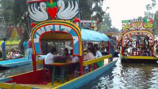 Trajineras in Xochimilco Mexico [upl. by Louise]