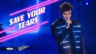 Tobe  ‘Save your Tears’  Liveshow 2  The Voice van Vlaanderen  VTM [upl. by Lipp]