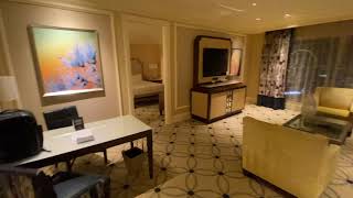 Bellagio One Bedroom Bellagio Suite  Top Floor Private Elevators Strip View  Las Vegas MGM [upl. by Acinad]