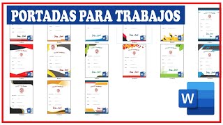 Guía Rápida Descargar las Mejores Portadas para Tus Trabajos en Word [upl. by Aizek]