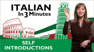 Learn Italian  Italian Self Introductions [upl. by Nereids]