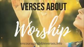 18 Bible Verses About Worship  Praise and Worship Scriptures [upl. by Enyale]