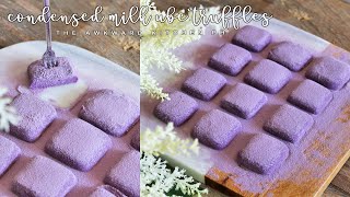 CONDENSED MILK UBE TRUFFLES  Easy 2Ingredient Ube Recipe [upl. by Tnarb]