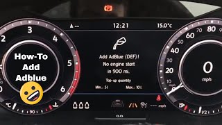 How to add Adblue to Volkswagen Tiguan Rline [upl. by Casilde901]