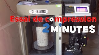 EN 2 Minutes  Essai de compression du béton  mode opératoireétapesprincipe dessai [upl. by Farron]