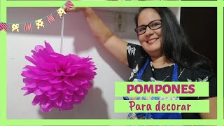 CÓMO HACER POMPONES DE PAPEL FÁCIL [upl. by Stier]