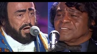 Luciano Pavarotti James Brown  Its A Mans Mans Mans World Stereo [upl. by Farro]