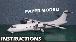 ATR 72 Papercraft Instructions [upl. by Hurff942]