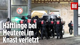 Gefängnismeuterei Polizei stürmt Knast in Thüringen  JVA Untermaßfeld [upl. by Hamrah]