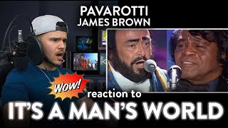 Pavarotti James Brown Reaction Its A Mans World This is LEGENDARY  Dereck Reacts [upl. by Axia372]