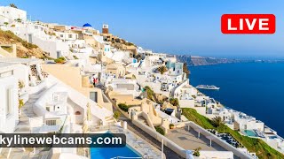 🔴 Recorded live footage webcam from Santorini  Greece [upl. by Tabitha]