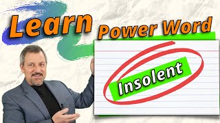 Insolent 👉 How to Learn and Start Using This Word Today [upl. by Ahsoik241]