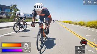 Hitting 42mph in the Sprint  Alviso Criterium [upl. by Wynne]