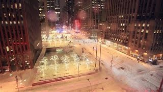 Timelapse Storm Dumps Record Snow on New York City [upl. by Onilecram]